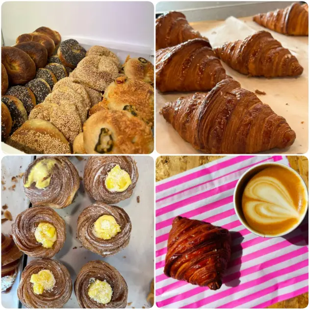 An assorted image of Donuts and croissants of ArtyBaker in Dublin.