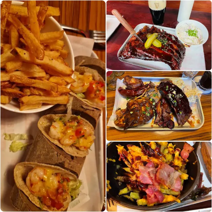 A collage image of Smoky Ribs of Bison Bar in Dublin.