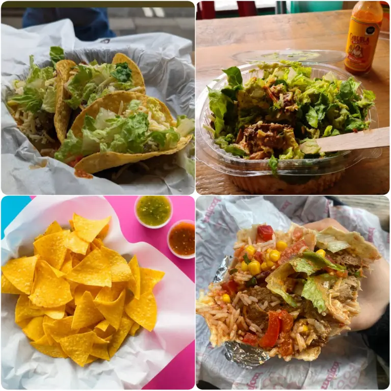 A collage image of Burrito of Boojum , Abbey Street in Dublin.
