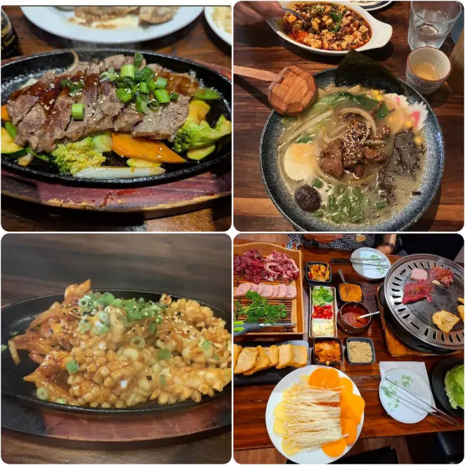 A collage image of Meat of Dalang Korean Restaurant in Dublin.