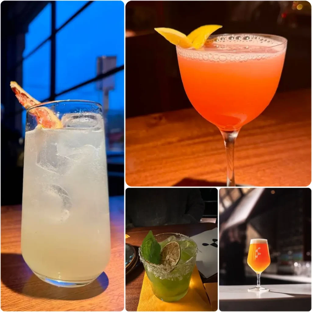 A collage Image of NA cocktails and mocktails of Fidelity Bar & Studio in Dublin.