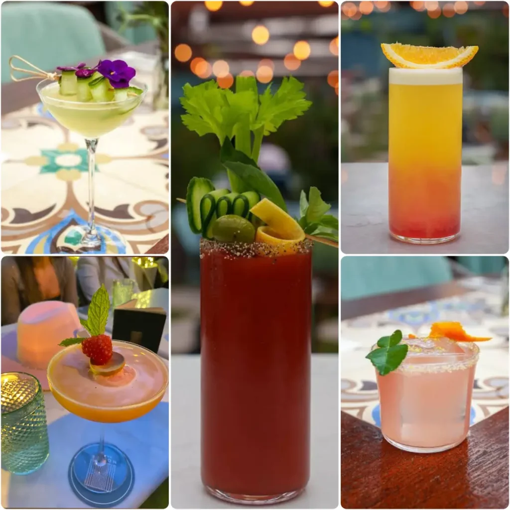 A collage image of NA cocktails of House Dublin.