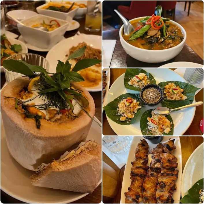 A snap of chicken, soups and Thai food of Nightmarket in Dublin.