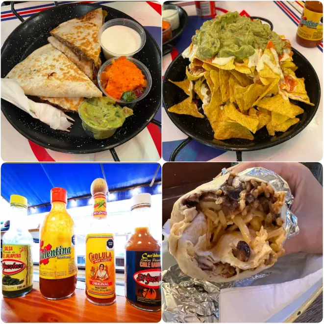 A collage image of Burrito and souces of Pablo Picante in Dublin.