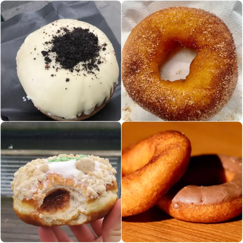 An image of signature sugar coated Donut and other flavored Donuts of The Donut Kiosk in Dublin.