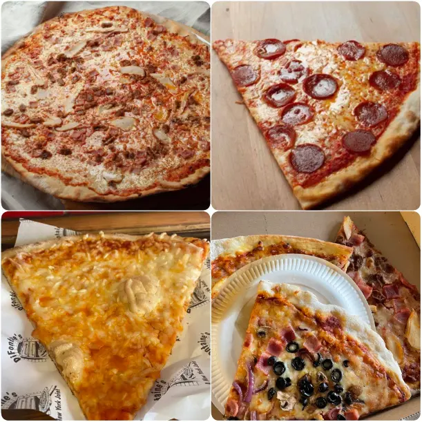 A photo collage of different affordable  Pizzas of DiFontaine’s Pizzeria in Dublin. 