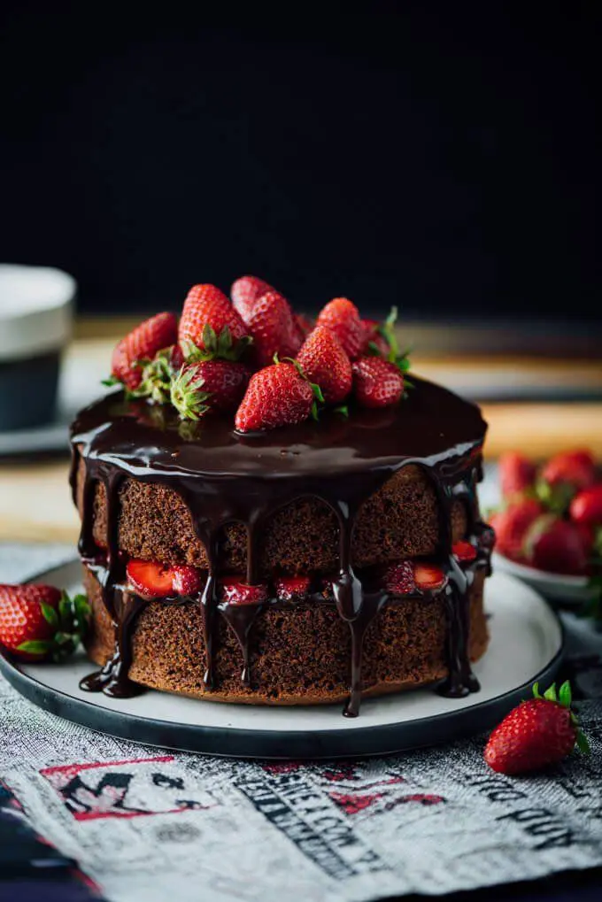 Best Chocolate Cake with fresh strawberry toppings in Dublin