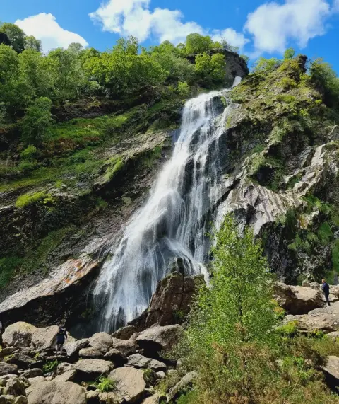 A visual representation of Powerscourt Waterfall Near Dublin.