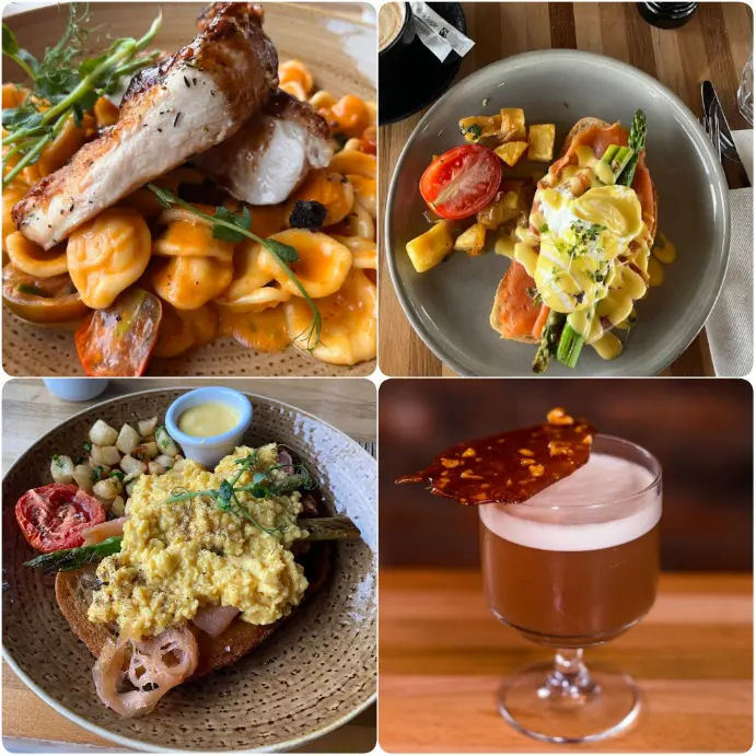Sophie’s Rooftop Restaurant is one of the best dinner places of Dublin serving  gnocchetti, steaks and fries.