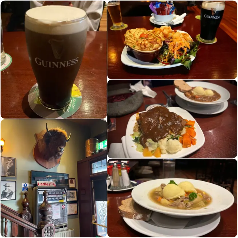 Best Irish stew and Guinness of Brannigans in Dublin