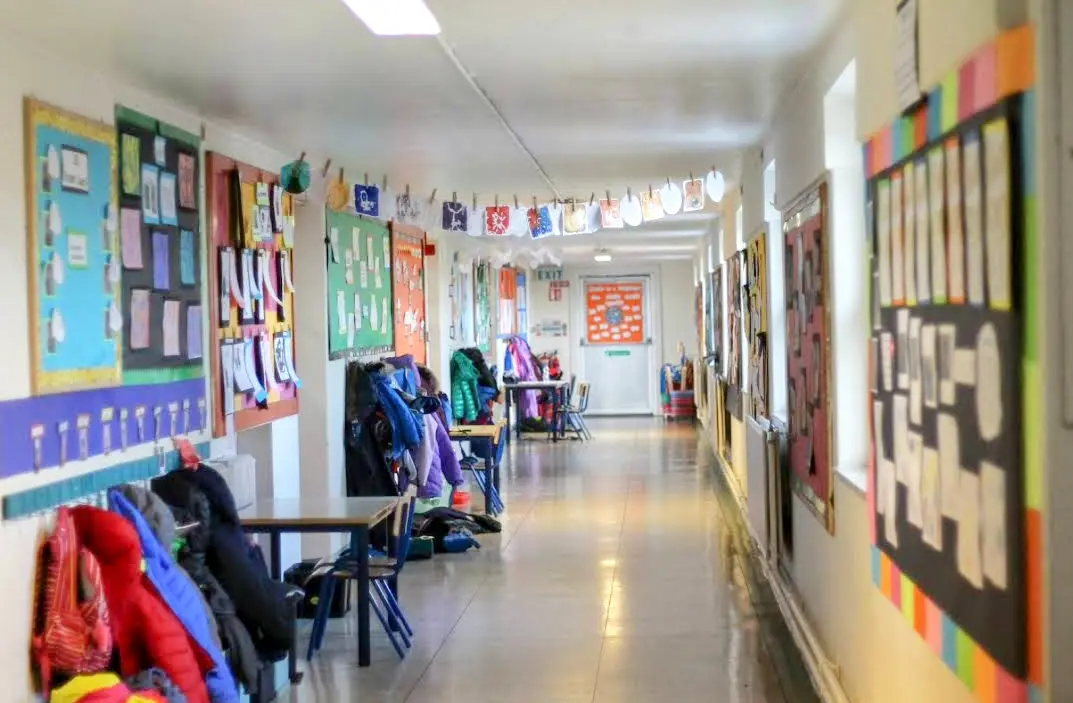 School corridor of one of the best schools in Dublin