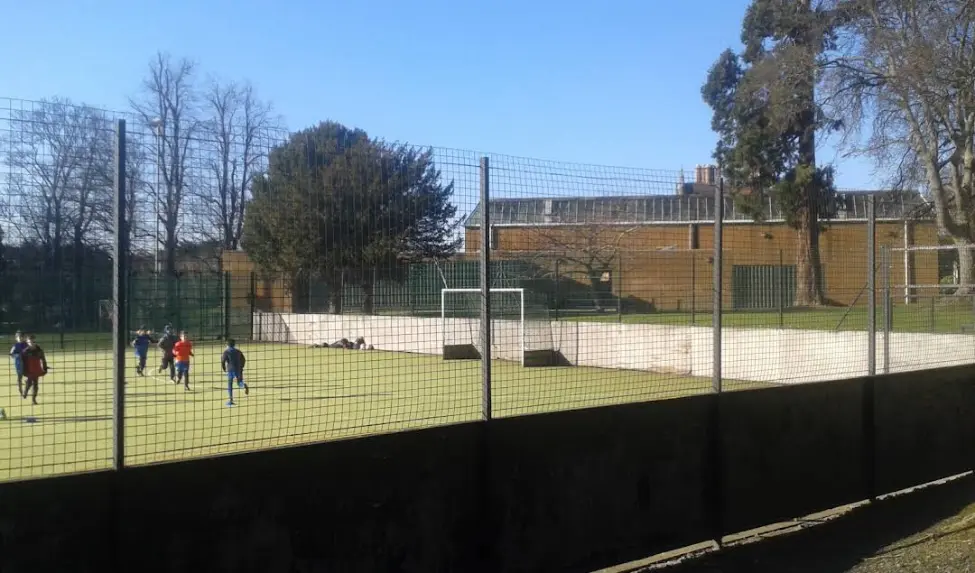 Students are playing in a ground of a best secondary school in Dublin