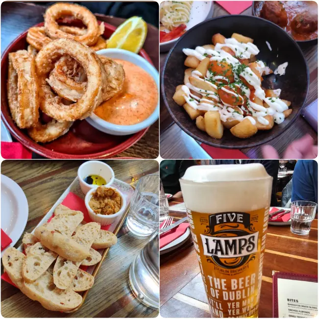 best patata bravas, calamari fry of The Market Bar Restaurant in Dublin