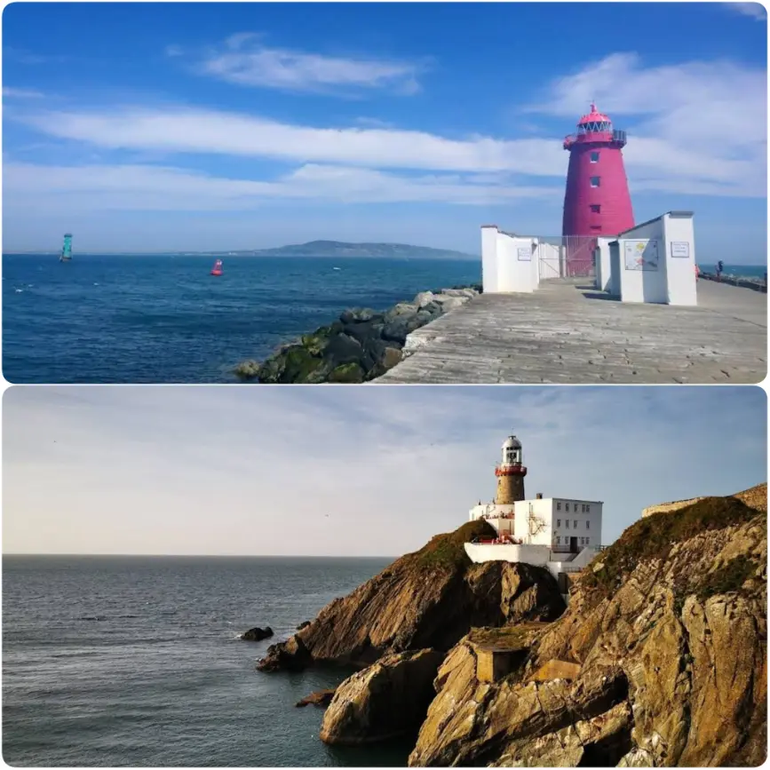 Poolbeg Lighthouse and Baily Lighthouse