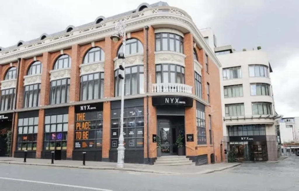 Front view of NYX Hotel Dublin Christchurch