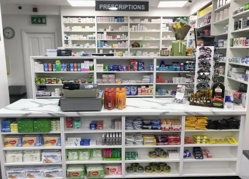 A view of a late night pharmacy of Dublin